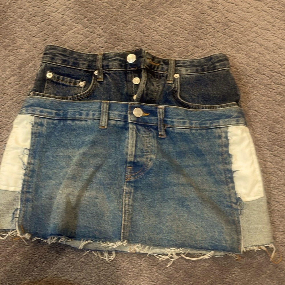 Zara jean skirt size XS.  Fits true to size
